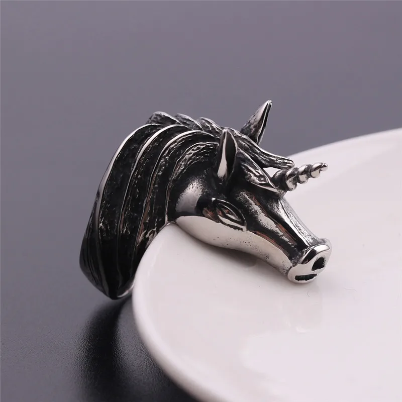 Мужское Винтажное кольцо в стиле стимпанк с единорогом|Кольца| |
