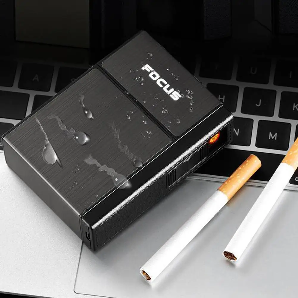 Новый держатель Ciagrette коробка со съемной электронная USB Зажигалка Беспламенное