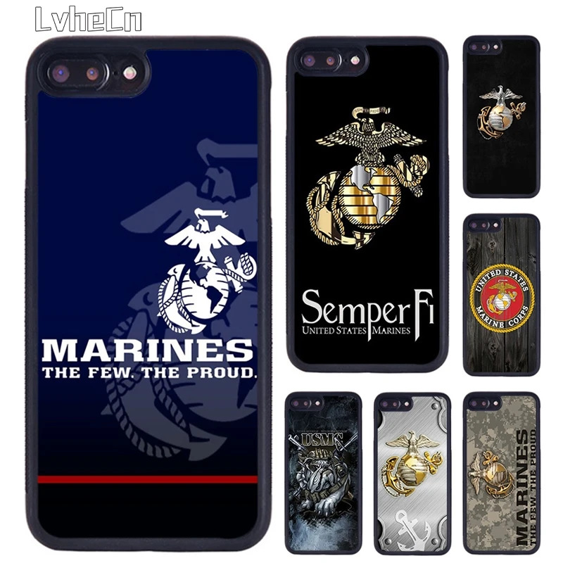LvheCn USMC морской корпус чехол для телефона iPhone 5 6 S 7 8 Plus 11 12 Pro X XR XS Max Samsung galaxy S6 S7 S8 S9 S10