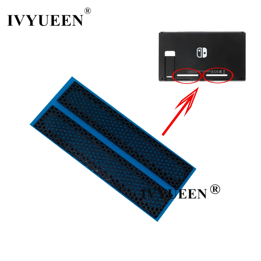 1 пара для консоли Nintendo Switch Пылезащитная сетчатая наклейка задняя крышка левая и