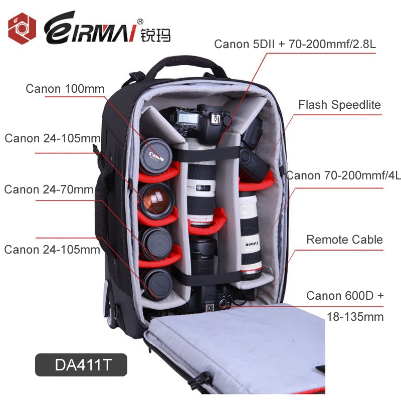 Чехол на тележку EIRMAI для фото и зеркальной фотокамеры нейлоновые сумки большой