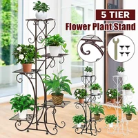 5 tiers iron flower rack plant stand multi flower stand shelves display shelf yard garden patio balcony pot plant stands storage