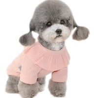 cute big lapel dog hoodie for pet clothes puppy cat sweatshirt long sleeve tshirt for small dogs lotus leaf bottoming shirt xxl
