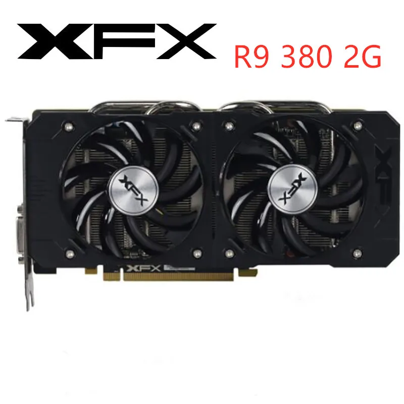 Видеокарта XFX R9 380 2 ГБ для AMD Radeon 380X Гб видеоэкран карты GPU плата настольного