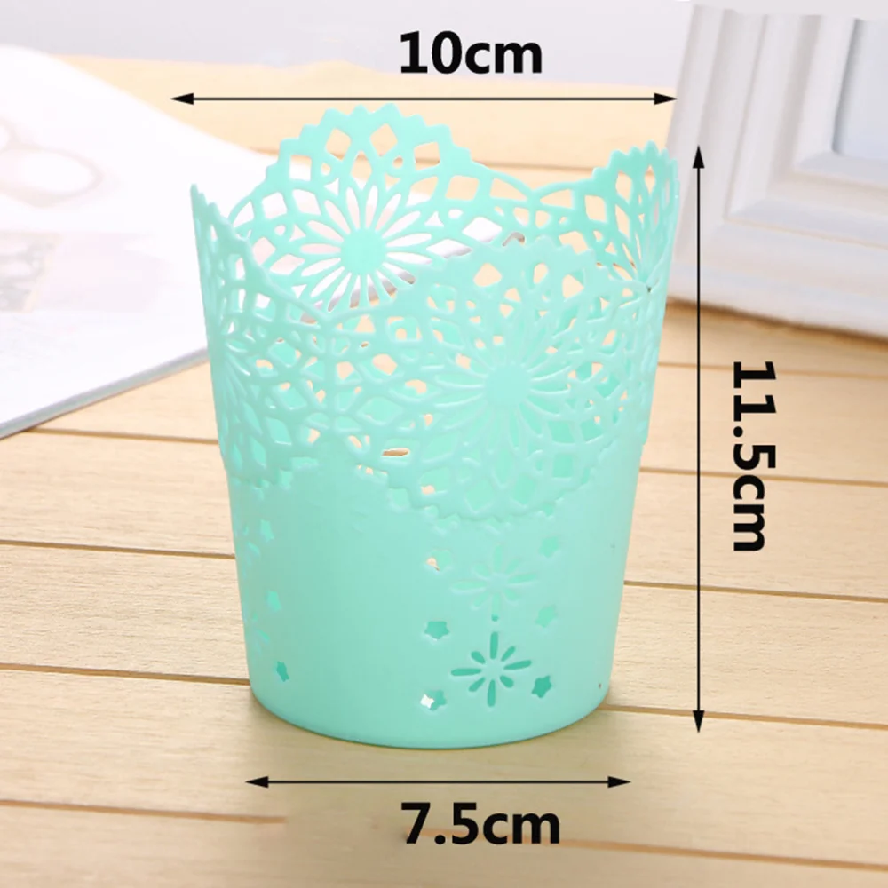 

6 Pcs Different Pencil Cup Pen Pencil Holder Cup Set Ruler Organizer Desk Sorter (+ Purple + Blue + Green + Orange + Rosy)