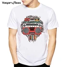 Футболка мужская с магнитной лентой, винтажная одежда в стиле ретро, 70s, 80s