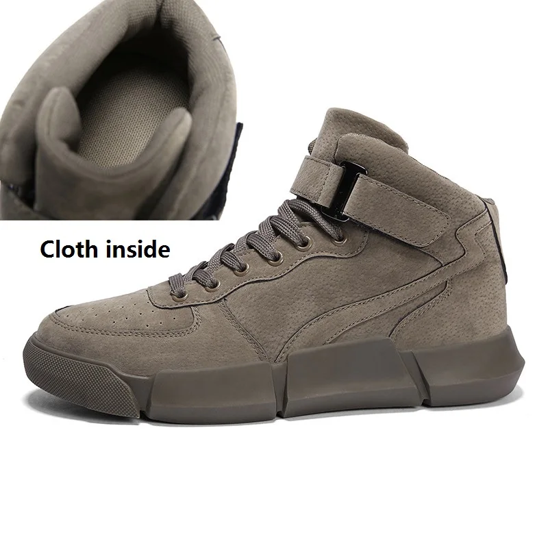 Cloth inside Мужская повседневная обувь; коллекция года; зимняя Дизайнерская обувь; теплые ботинки; мужские высокие кроссовки с мехом В Стиле Хип-хоп; Брендовые мужские кроссовки для взрослых - Цвет: Cloth inside