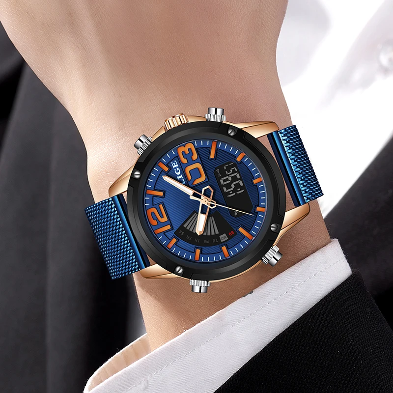 Новые мужские армейские военные наручные часы LIGE люксовый бренд Мужские модные