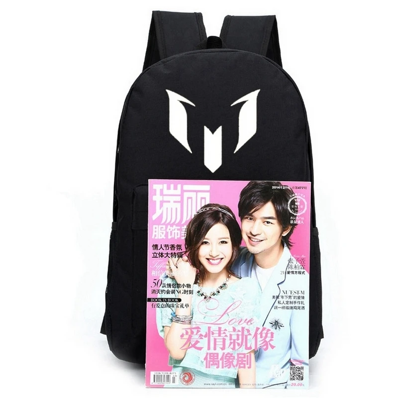 Мужчины рюкзак мужской ранец Месси Логотипа портфель школьный для подростков