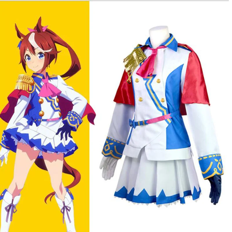 

Anime Umamusume Pretty Derby Tokai Teio Cosplay Costumes Halloween Sailor Elegant Dress Uniform Costume Outfies For Carnival