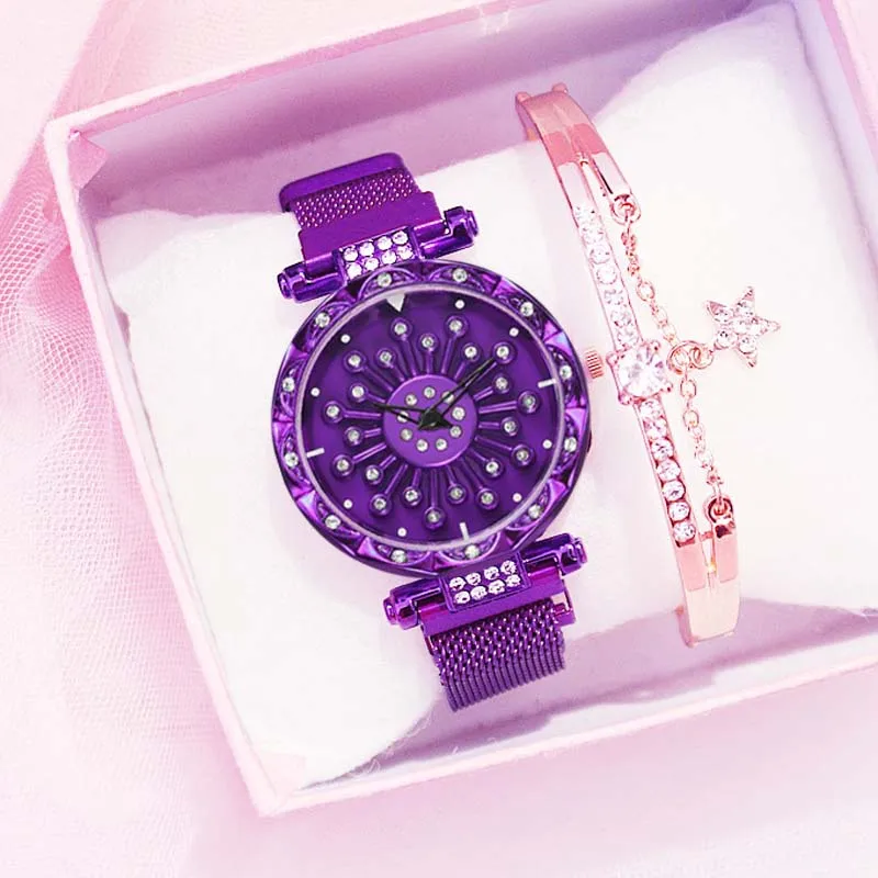 Женские часы Звездное небо роскошные с бриллиантами повседневные кварцевые +