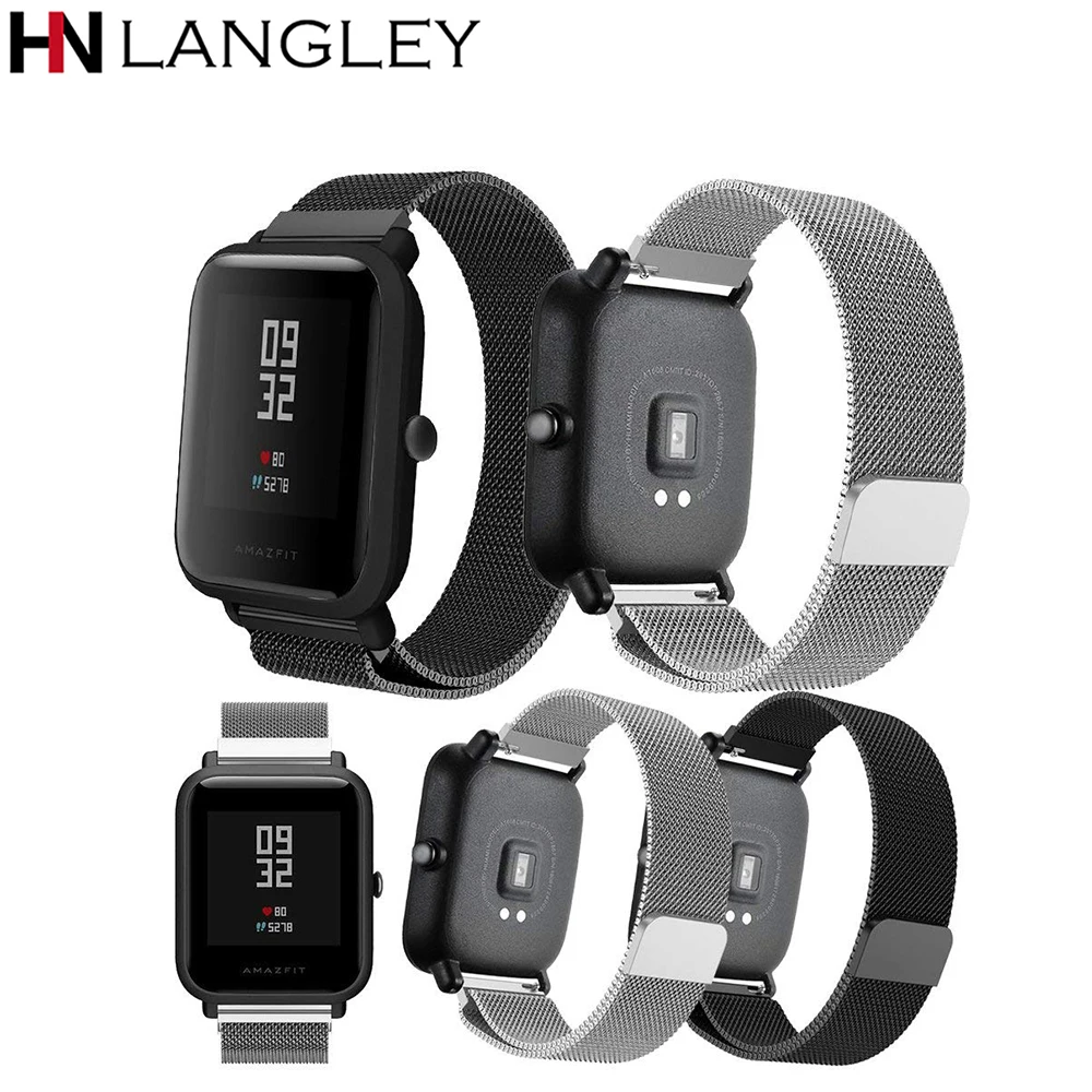 Для Xiaomi Amazfit Bip ремешки Milanese Loop ремешки замена ремешок браслет для Huami Amazfit Bip BIT PACE Lite Молодежные часы