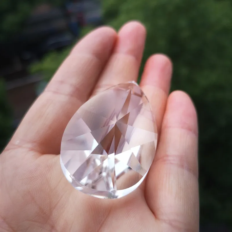 Высокое качество (Бесплатные Кольца) 20 шт 50 мм граненая прозрачная Хрустальная