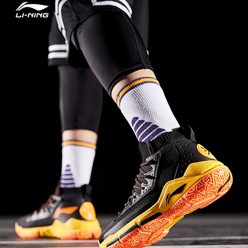 Li Ning Мужская деление V Wade Профессиональная баскетбольная обувь Подушка моно
