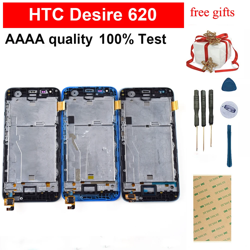 Для htc Desire 620 для одной Sim полный сенсорный экран дигитайзер стекло сенсор + ЖК