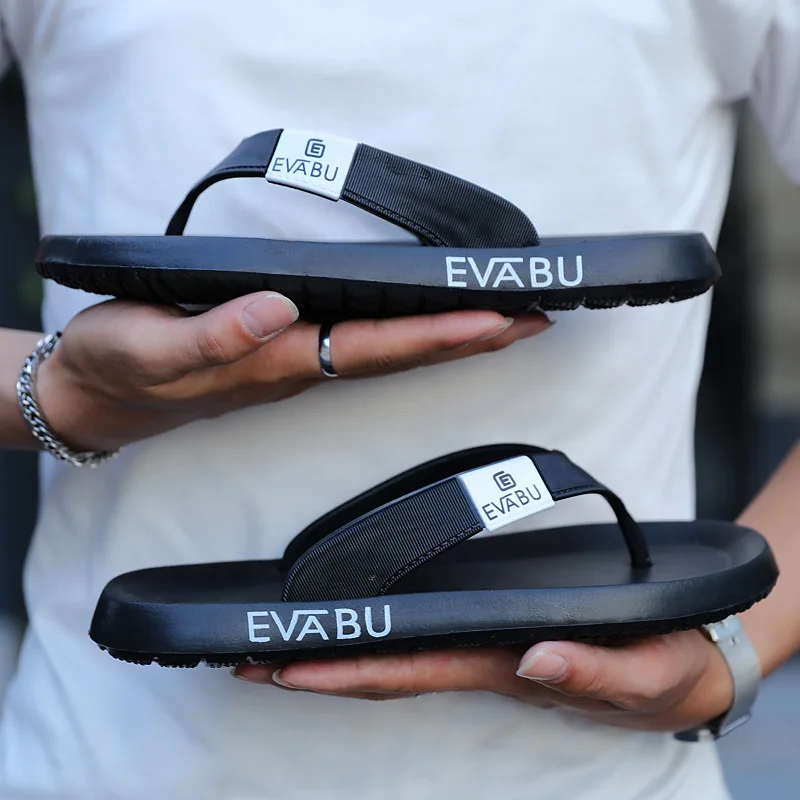 

ZEEKSON New Style Flip Flops Men's Outdoor Non-slip Beach Shoes EVA Personality Open-toe Flip-flop Men's Sandals
