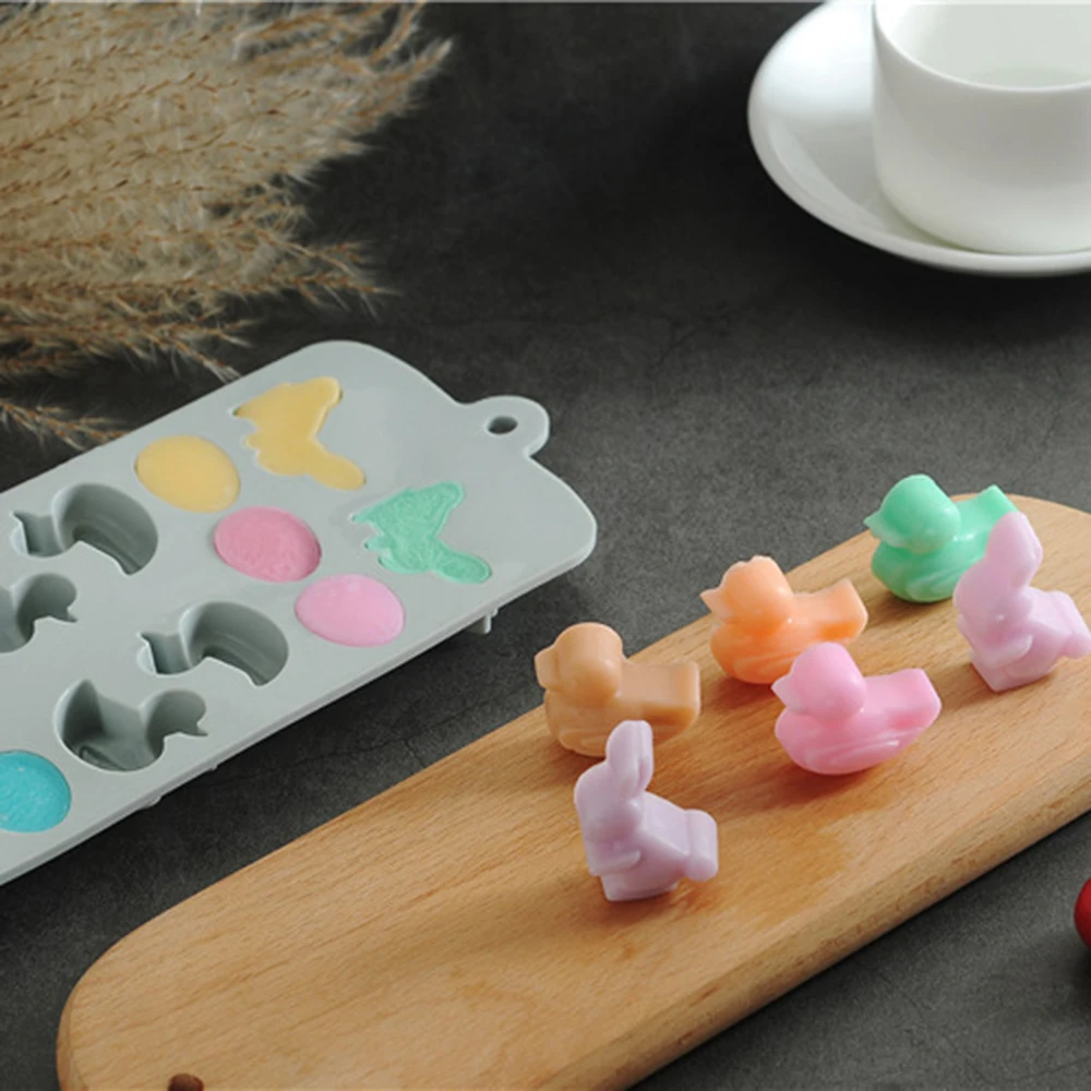 14 полости мультяшное яйцо утки силиконовая форма для выпечки торта инструменты