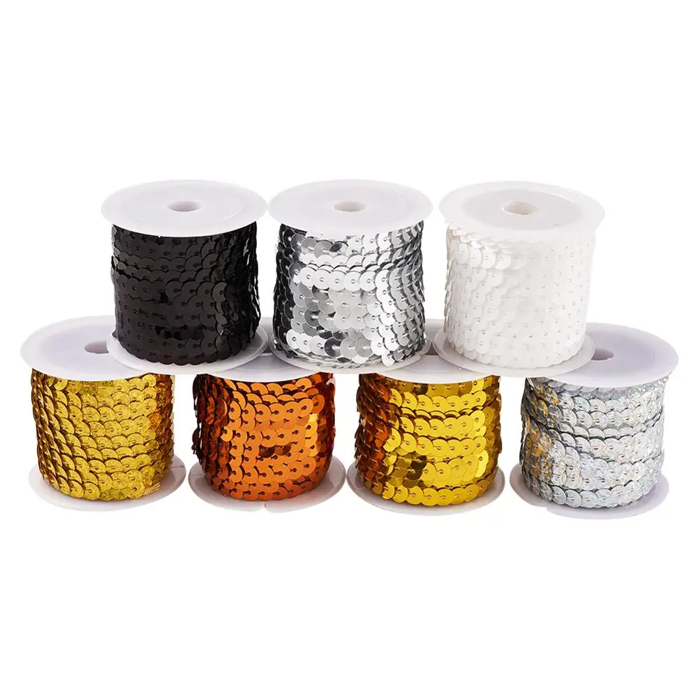 6 мм плоские круглые Экологичные пластиковые блестки бусины с блестками для