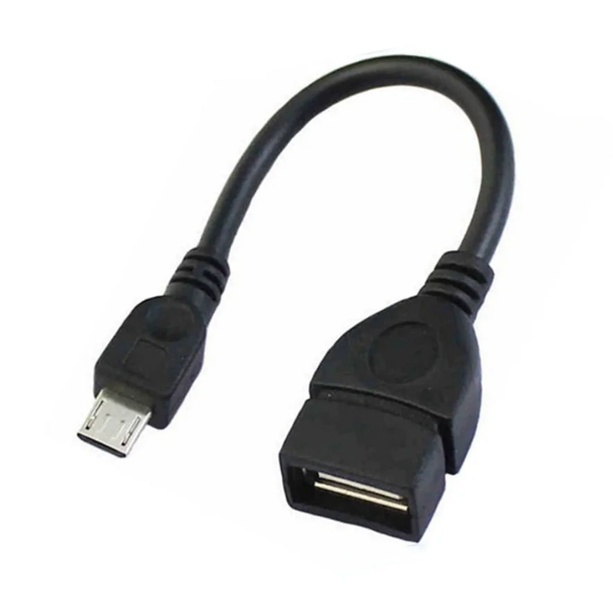 Кабель-адаптер OTG 10 см Micro 5pin USB папа-USB 2 0 A мама для телефонов Android планшетов ПК -