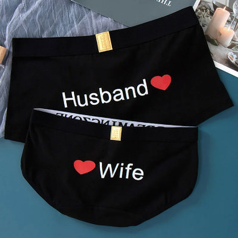 Hot Couple Underwear Cotton Panties New Style Sexy Underpants High Quality Women's Underpants Men Boxer Shorts Lover Cute Panty