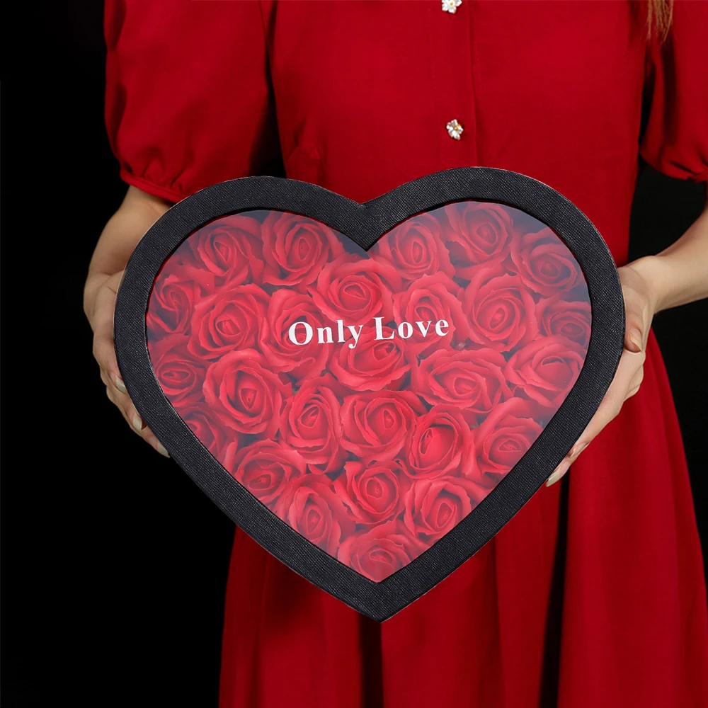 Подарочная двухслойная Коробка для мыла в форме сердца 27 шт. | Дом и сад