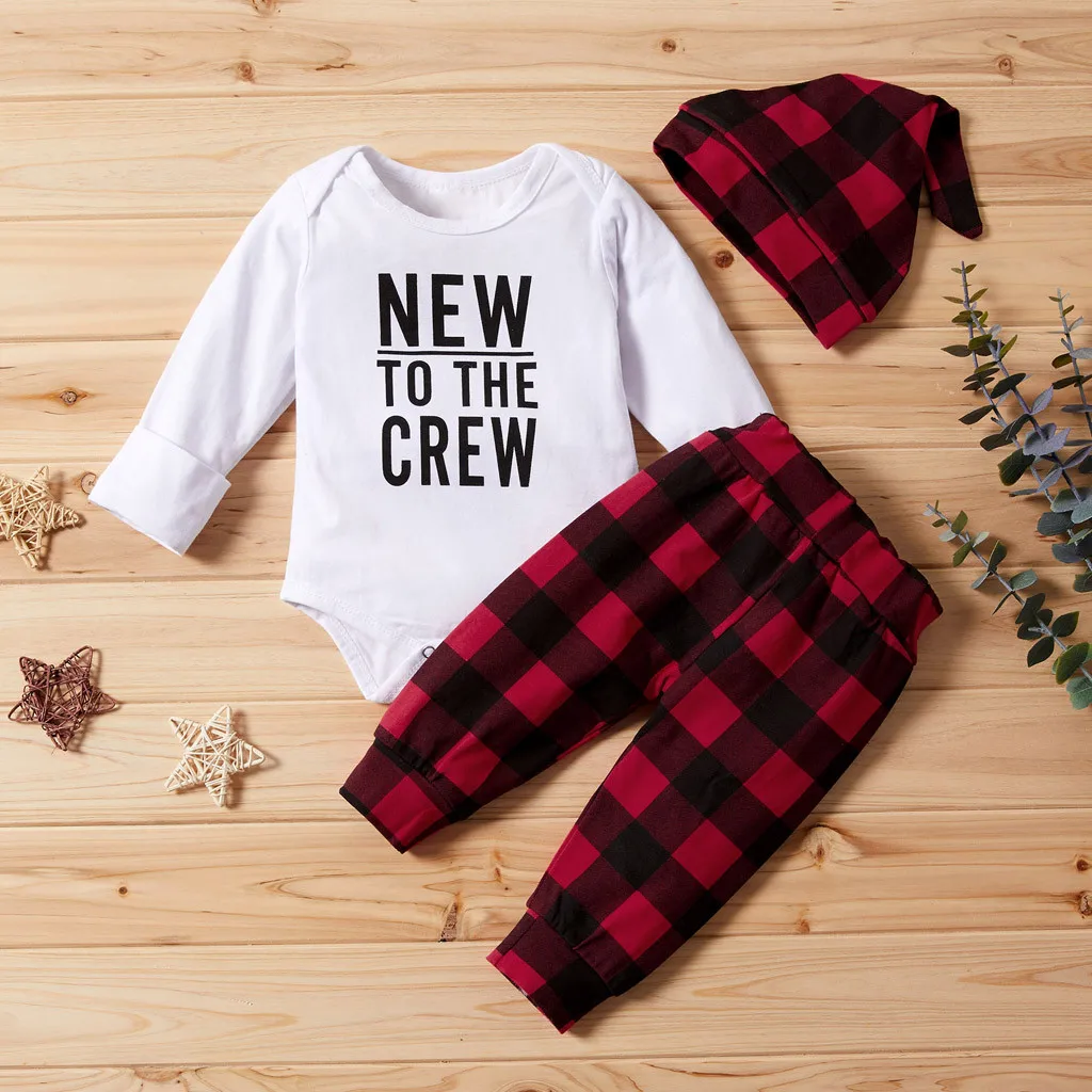 Комплект из 3 предметов комбинезон для малышей с длинными рукавами и буквенным