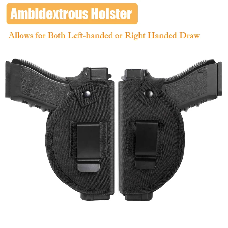 

Concealed Pistol Holster for Right Left Hand Draw IWB OWB Gun Holster Fits Compact Full Size Pistols for Glock 23,26,M&P Shield