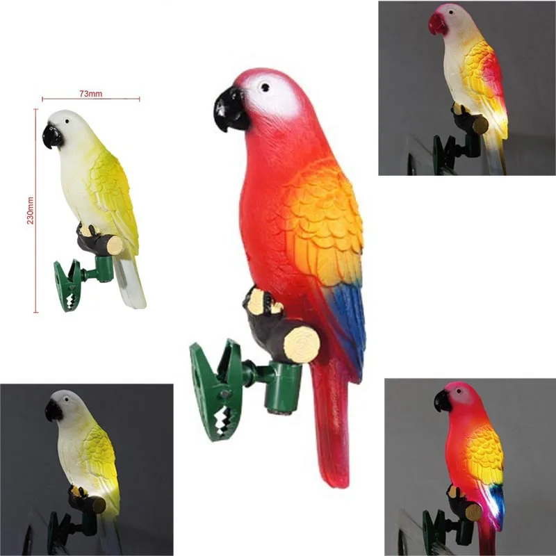 

Solar Power LED Light Bird Parrot Lamp With Clip Night Lights for Outdoor Garden Path Ornament MAZI888