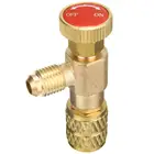Клапаны холодильника Mayitr R410A, 1 шт., заряжающий шланг для кондиционера, клапан управления потоком, адаптер 14 дюйма SAE Male до 516 дюйма SAE Famale