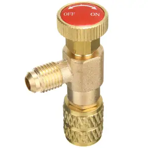 Клапаны холодильника Mayitr R410A, 1 шт., заряжающий шланг для кондиционера, клапан управления потоком, адаптер 14 дюйма SAE Male до 516 дюйма SAE Famale