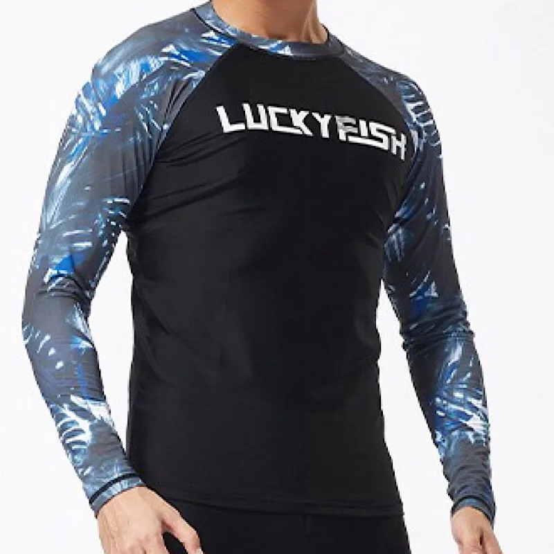 top LuckyFisf для плавания, сёрфинга, топ, Рашгард, мужская спортивная куртка, модный костюм для морского сёрфинга, быстросохнущие колготки, топ, блузка, Прямая поставка - Цвет: top