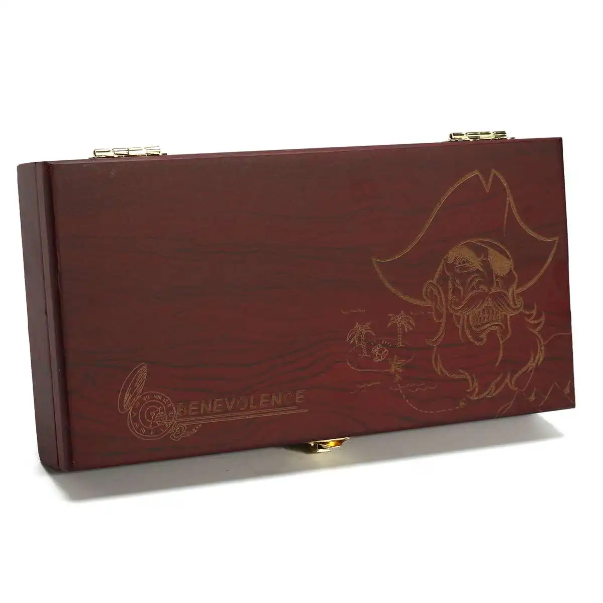 

4 Pcs/Set Vintage Shaver Kit Cut Throat Folding Straight Razor Shaving Bristles Brushes Strop Wooden Box Gift Set Beard Cutter