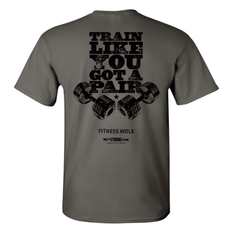 2020 correr deportes Camiseta de algodón Fitness culturismo manga corta Slim t camisa hombre entrenamiento Tee tops ropa|Мужские