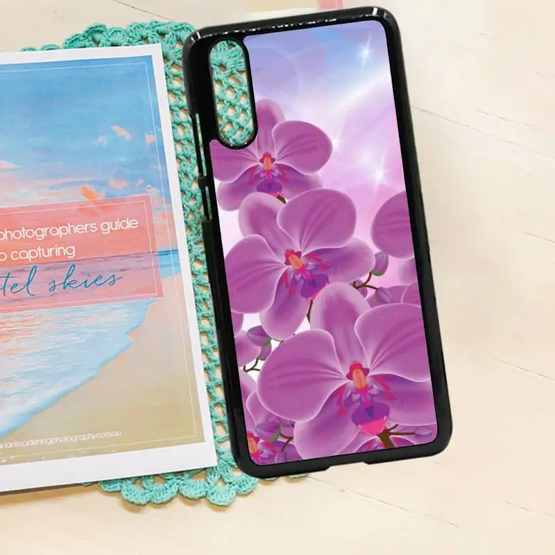 

Orchid beautiful Flowers luxury brand shell Phone Case cover PC for iPhone 11 12 pro XS MAX 8 7 6 6S Plus X 5S SE 2020 XR