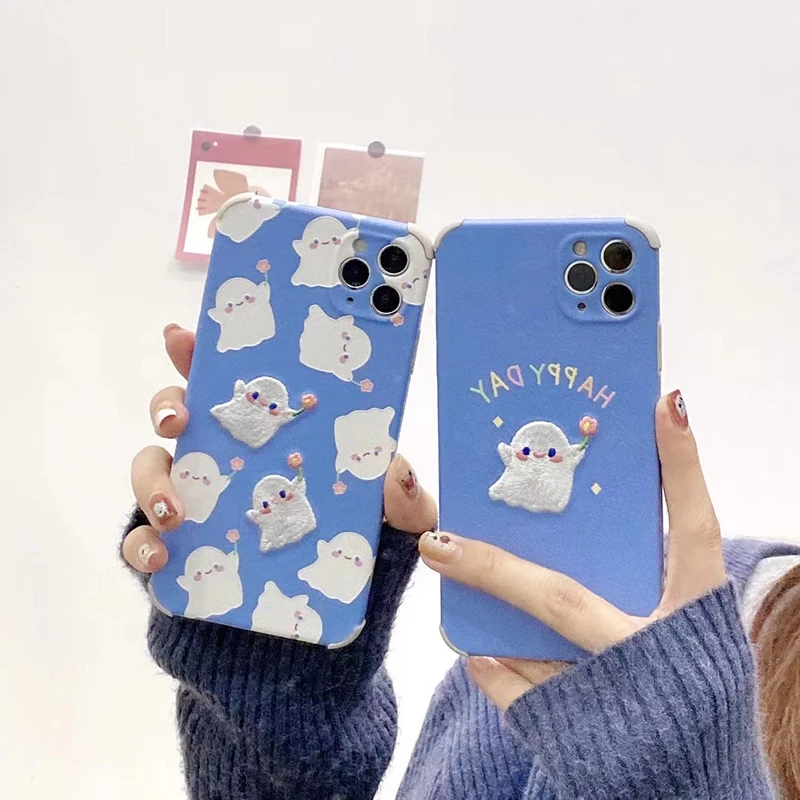 Чехол-накладка для iphone 12 MiNi 7 8 plus 11 Pro X XS XR MAX мягкий с 3d-вышивкой | Мобильные