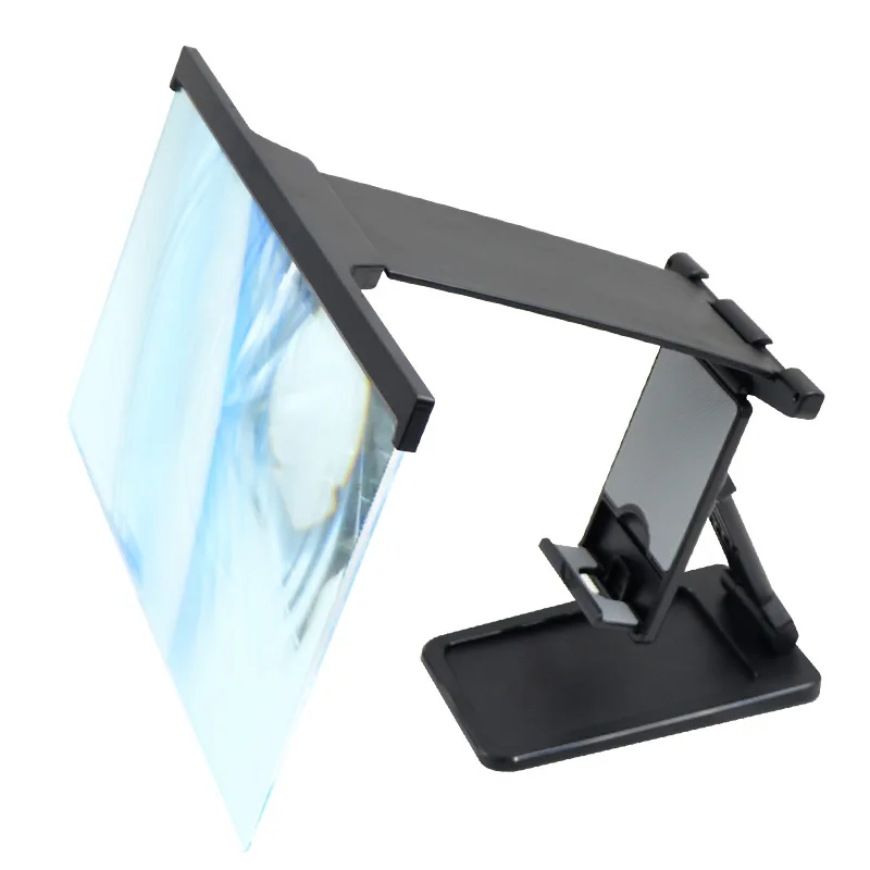 

2021 New Mobile Phone Screen Magnifier 3D HD Video Amplifier Stand Bracket with Movie Game Magnifying Folding Phone Desk Holder