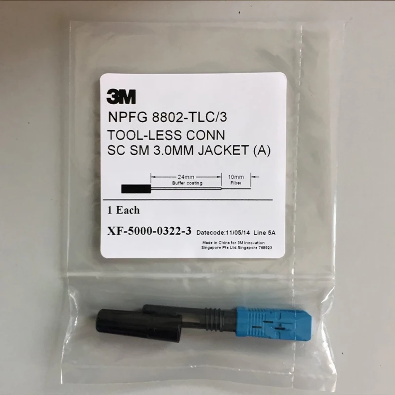 100PCS/LOT FTTH 8802-TLC/3 XF-5000-0322-3, 8812-TLC XF-5000-0007-0, 8802-T/APC/FS/1 XF-5000-0541-8 SM Fiber Optic Fast Connector