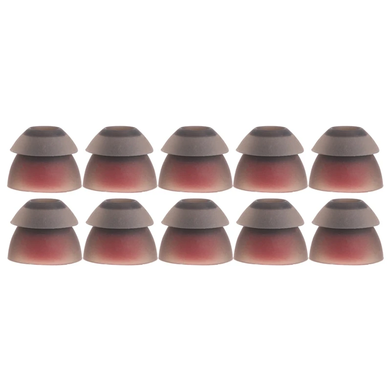 

5 Pairs/10Pcs Two-Layer Silicone In-Ear Earphone Covers Cap Replacement Earbuds