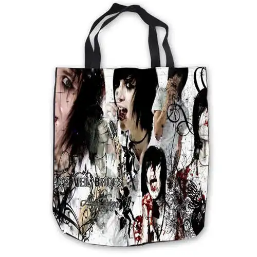Custom Canvas bvb_chibi_black_veil_brides_ (1) ToteBags Hand Bags Shopping Bag Casual Beach HandBags Foldable 180911-04-56 | Багаж и сумки