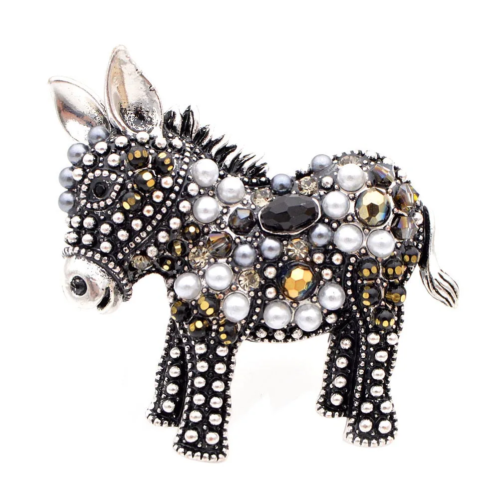 

Young Tulip Exquisite Cute Horse Shape Pins Fancy Style Alloy Women's Corsage Kids Brooches Decoration T-shirt For Gifts