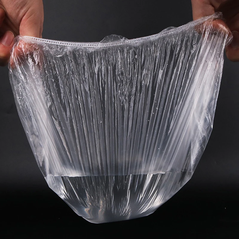 100pcs Disposable One-off Hotel Home Shower Bathing Clear Hair Elastic Caps Hats Transparent Thickened Strip Cap | Дом и сад