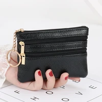 girl women coin purses and bag wallet key chain clutch female small wallets for women luxury soft leather card holder money bag