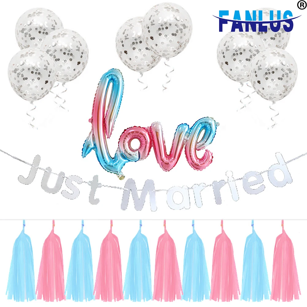 30 шт./компл. любовь фольгированный шар конфетти с воздушными шарами украшения для
