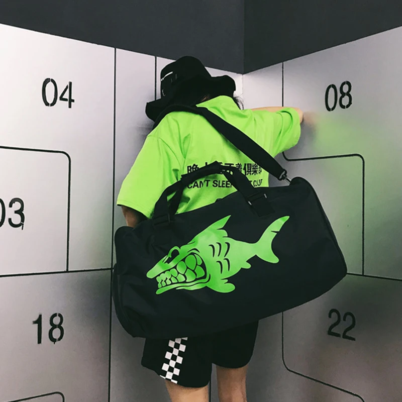 Спортивные сумки для тренировок с рисунком рыбы фитнеса женская сумка тоут