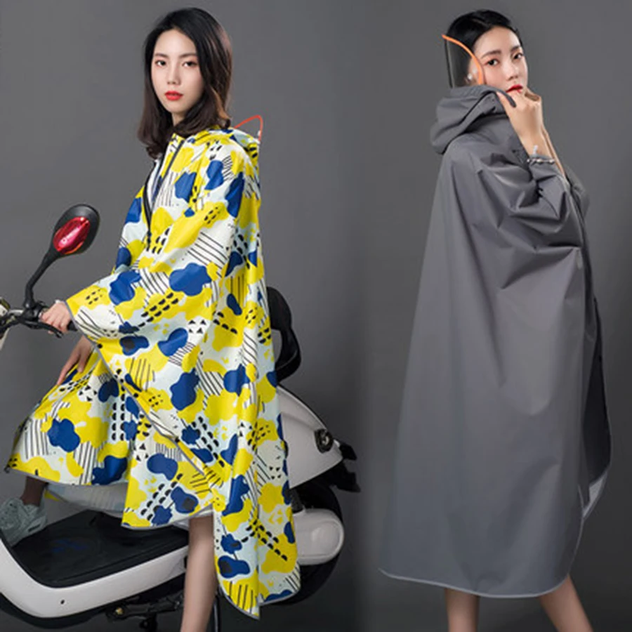 Длинный женский дождевик размера для взрослых непромокаемый костюм пальто