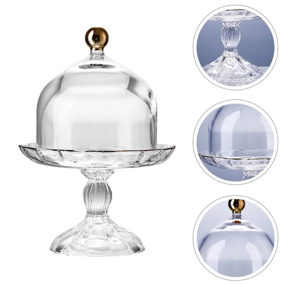 1 шт. поднос для десерта в европейском стиле с крышкой Элегантная стеклянная
