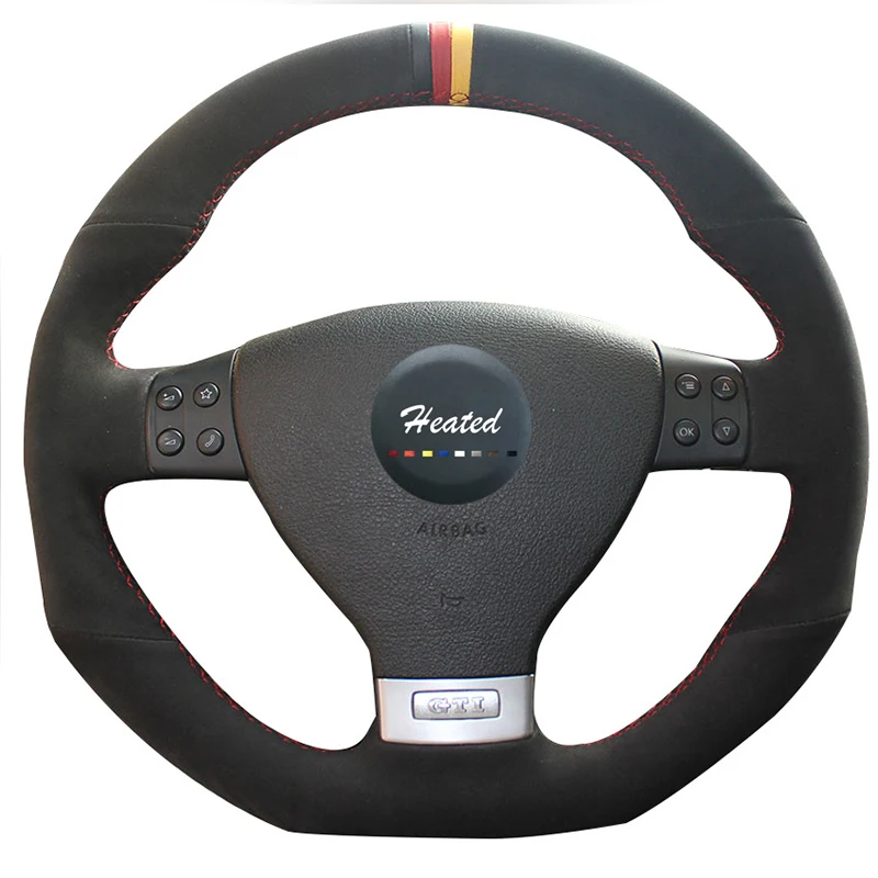 Оплетка на руль для Volkswagen Golf 5 Mk5 GTI VW R32 Passat R GT 2005 capa para volante|on the steering wheel|capa volante5 r32 |
