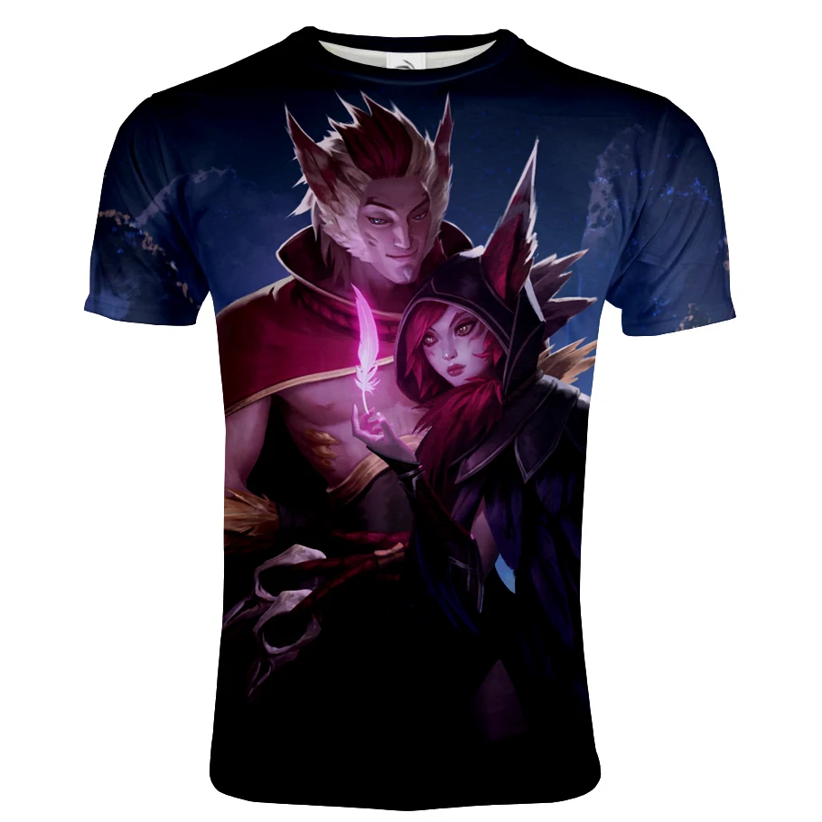

2021 game style LOL League of Legends 3D printed T-shirt summer hot sale men's and women's casual O-neck fashion hip-hop T-shirt