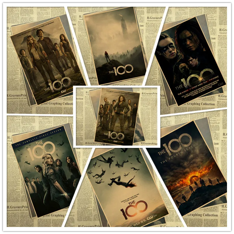 100 классический ретро-постер к фильму крафт-бумага украшения картина интерьер