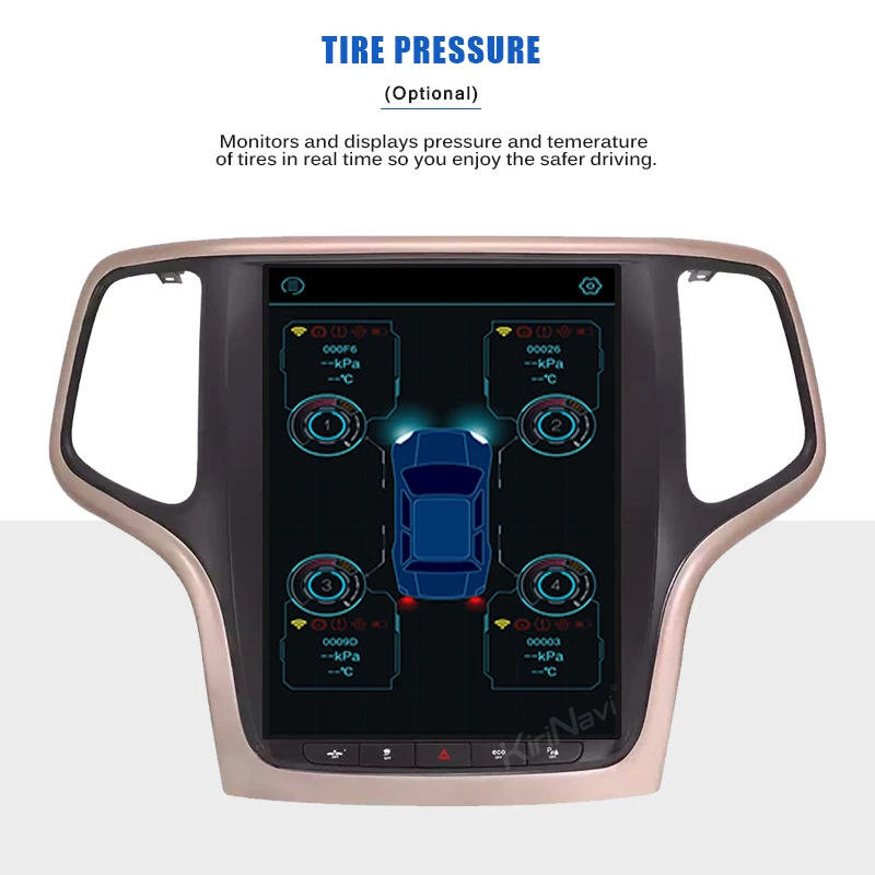 KiriNavi вертикальный экран Tesla style 10," 1 Din Android 8,1 автомобильный DVD Авто gps навигатор Автомагнитола для Jeep Grand Cherokee